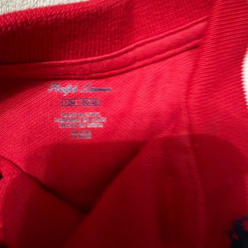 Ralph Lauren Red Kids One Piece Footie new
